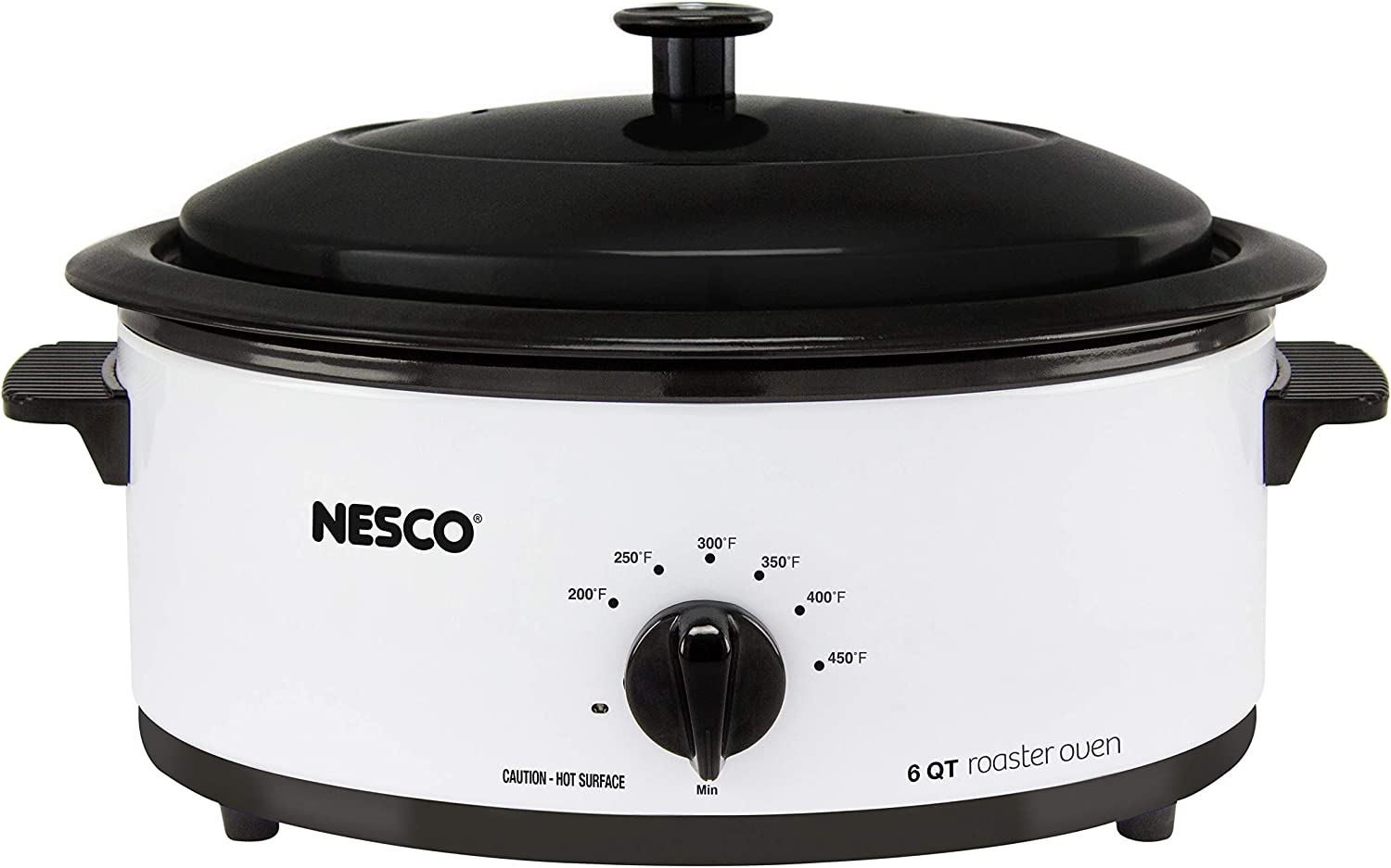 Nesco 4816-14 Porcelain Roaster Oven. 6 quart. White