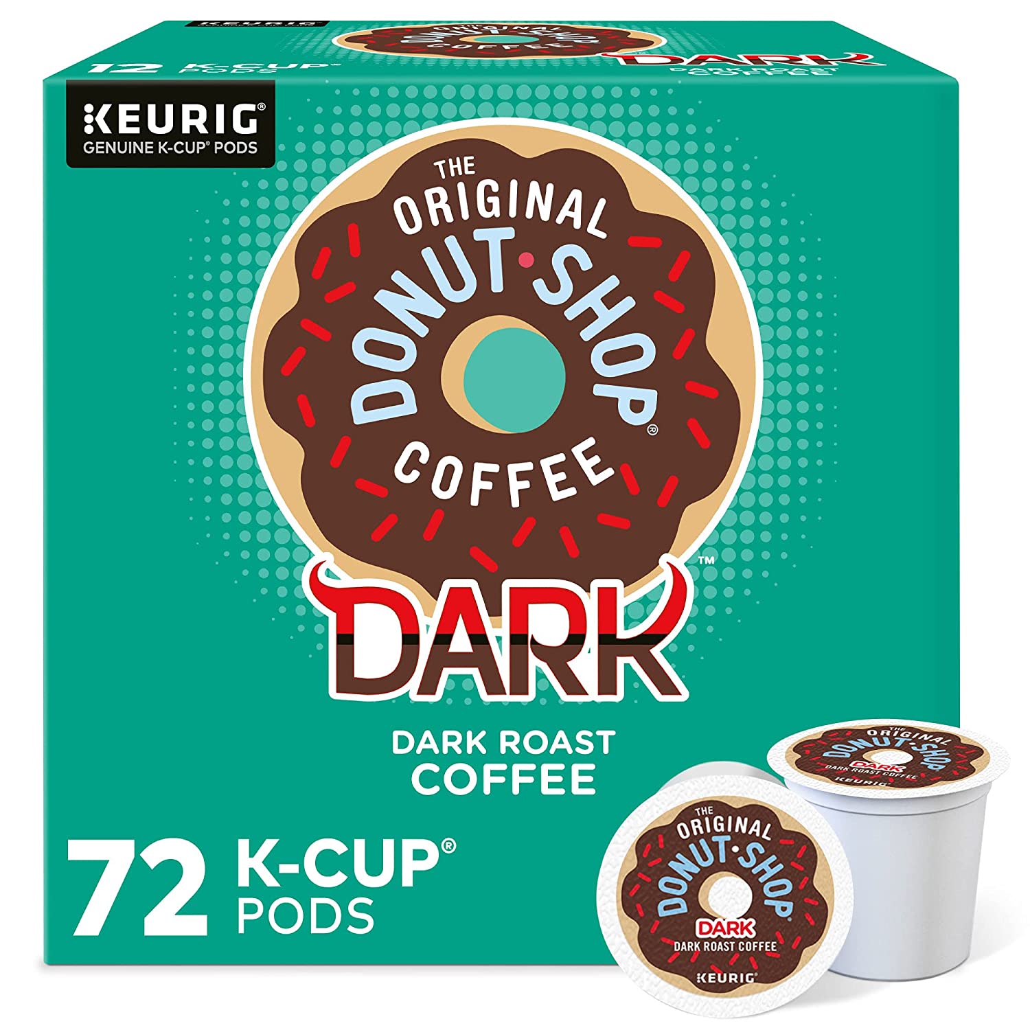 The Original Donut Shop Dark Keurig Single-Serve K-Cup Pods. Dark Roast Coffee. 72 Count