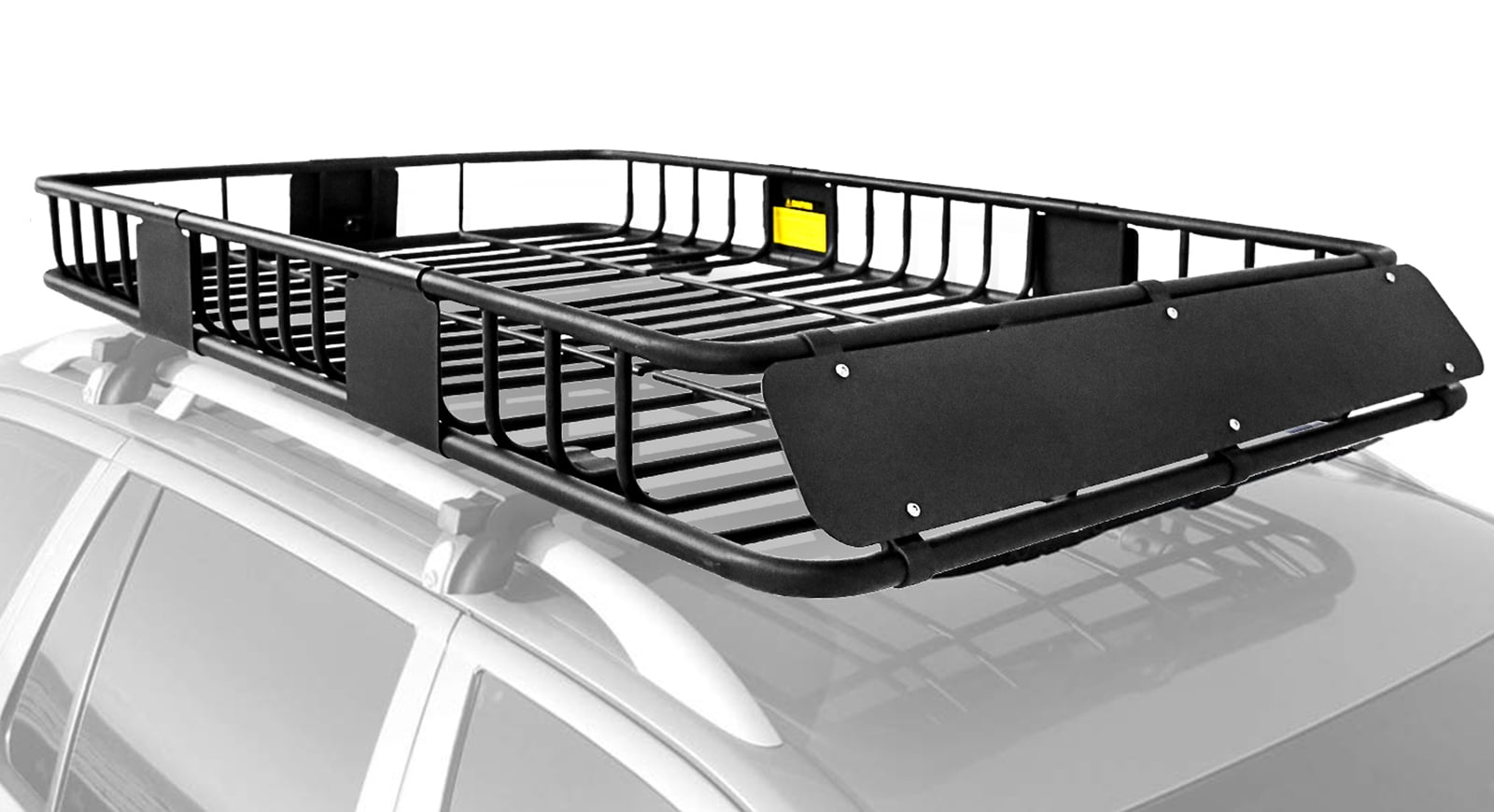 Leader Accessories 64” Universal Roof Rack Cargo Carrier with Expandable Top Luggage Holder Basket