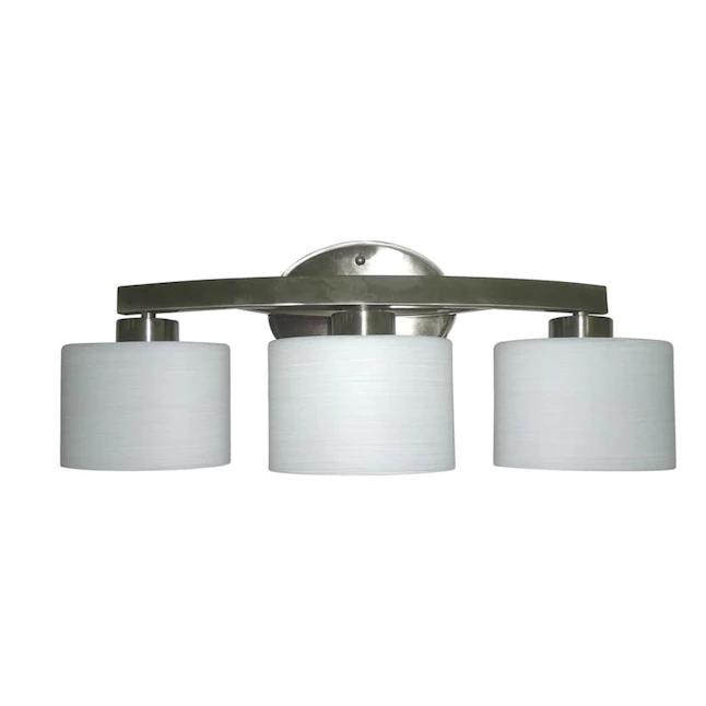 allen + roth  Merington 21.5-in 3-Light Brushed Nickel Transitional Vanity Light
