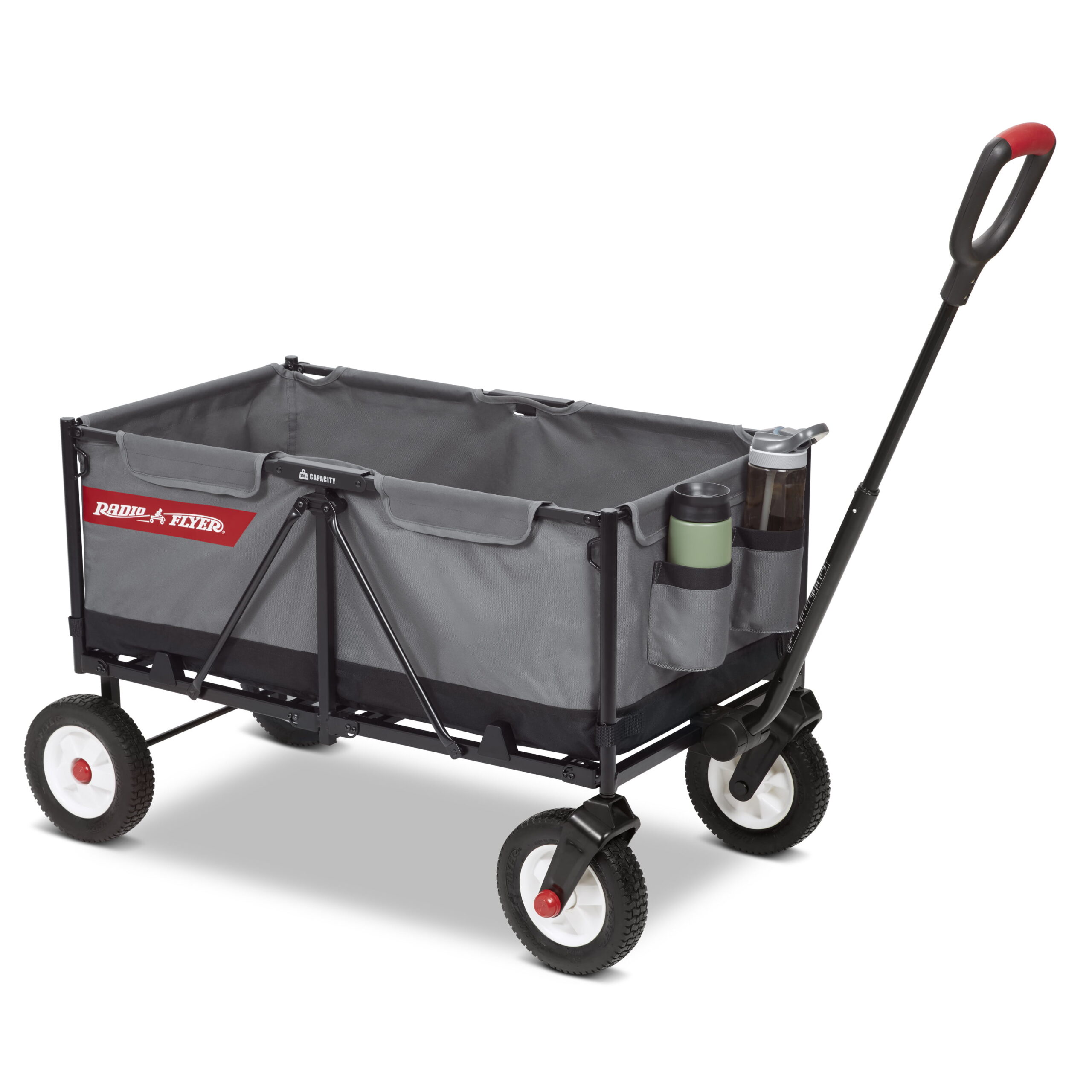 Radio Flyer. Beast EZ Fold Maximum Capacity Heavy-Duty Kid & Cargo. Gray Collapsible Utility Wagon