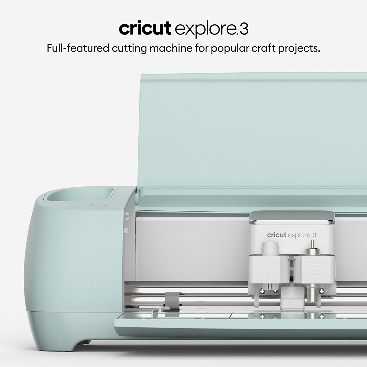 Cricut Explore 3 - 2X Faster DIY Cutting Machine for all Crafts. Matless Cutting with Smart Materials. Cuts 100+ Materials. Bluetooth Connectivity. Compatible with iOS. Android. Windows & Mac