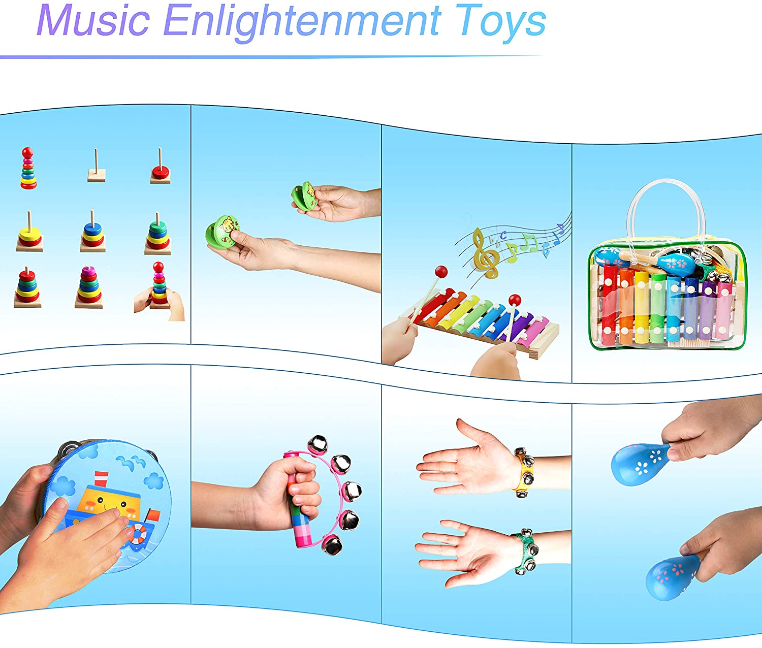 Childom Kids Musical Instruments Musical Instruments Wood Xylophone