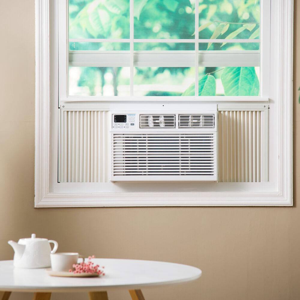 EQK EARC8RSE1 8.000 BTU 115V SMART Window AC with Remote. Wi-Fi and Voice Energy Star Cools Rooms up to 350 Sq. Ft. Timer