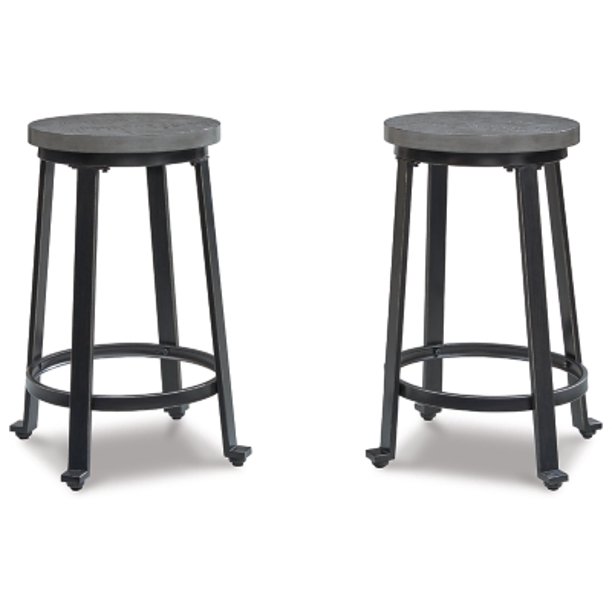 Ashley Furniture Challiman Stool (2/CN). Antique Gray
