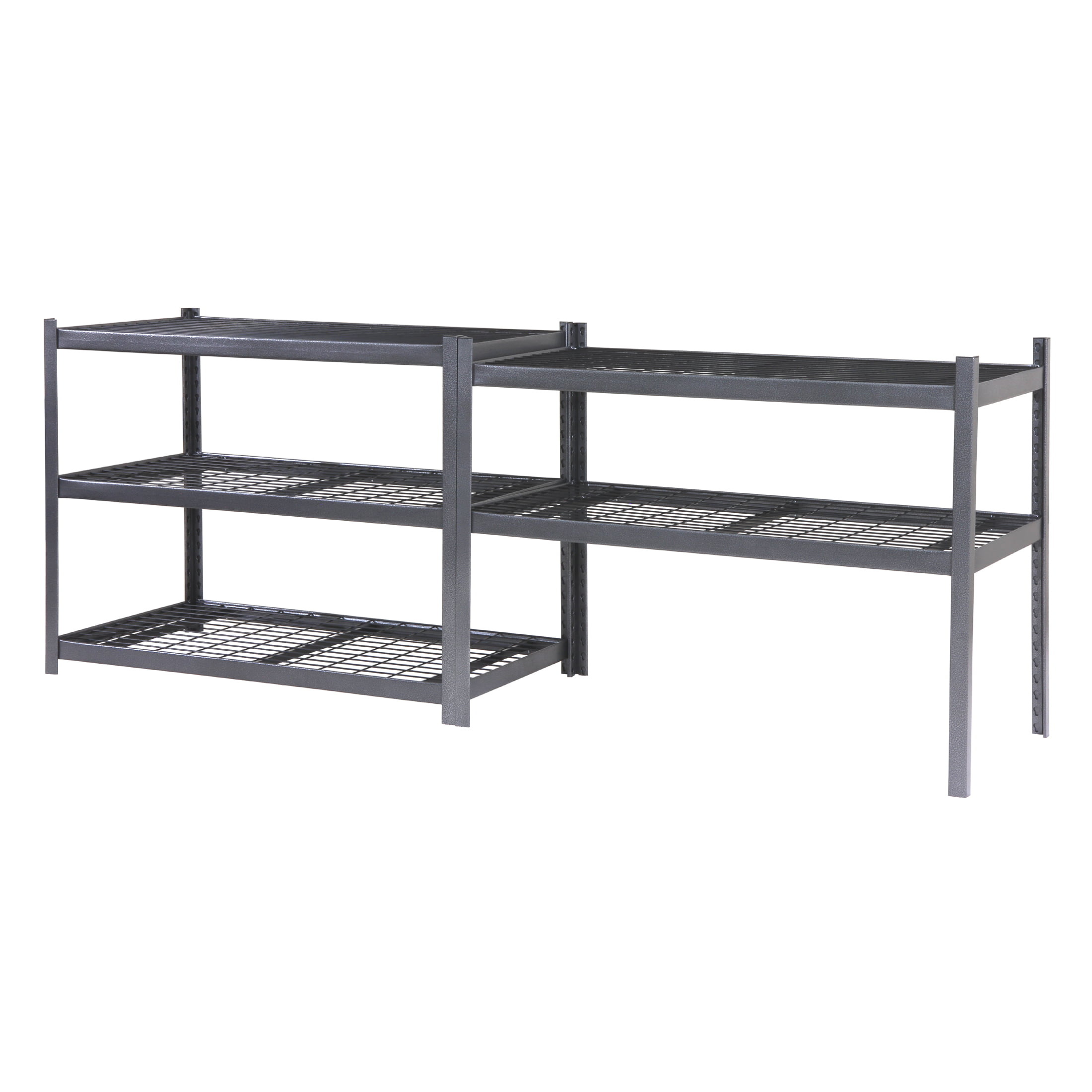 Stronghold Garage Gear 5-Shelf Boltless Rack Wire Decking in Texture Gray. 800lbs per Shelf