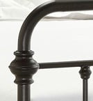 Weston Home Nottingham Spindle Metal Full Headboard. Antique Dark Bronze