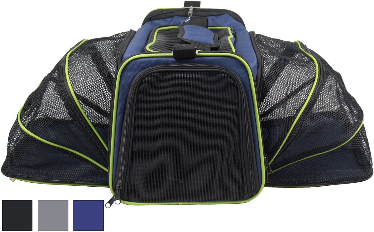 EliteField Expandable Soft Airline-Approved Pet Carrier Bag. Navy Blue