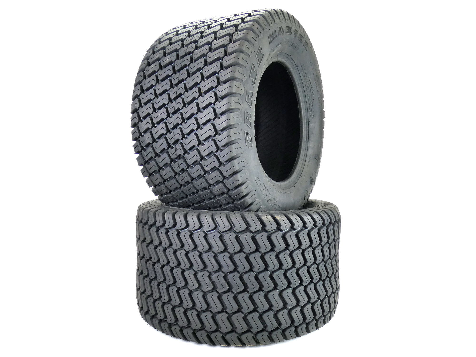 (2) OTR 24×12.00-12 Grassmaster 4 Ply Tires for Zero Turn Mowers
