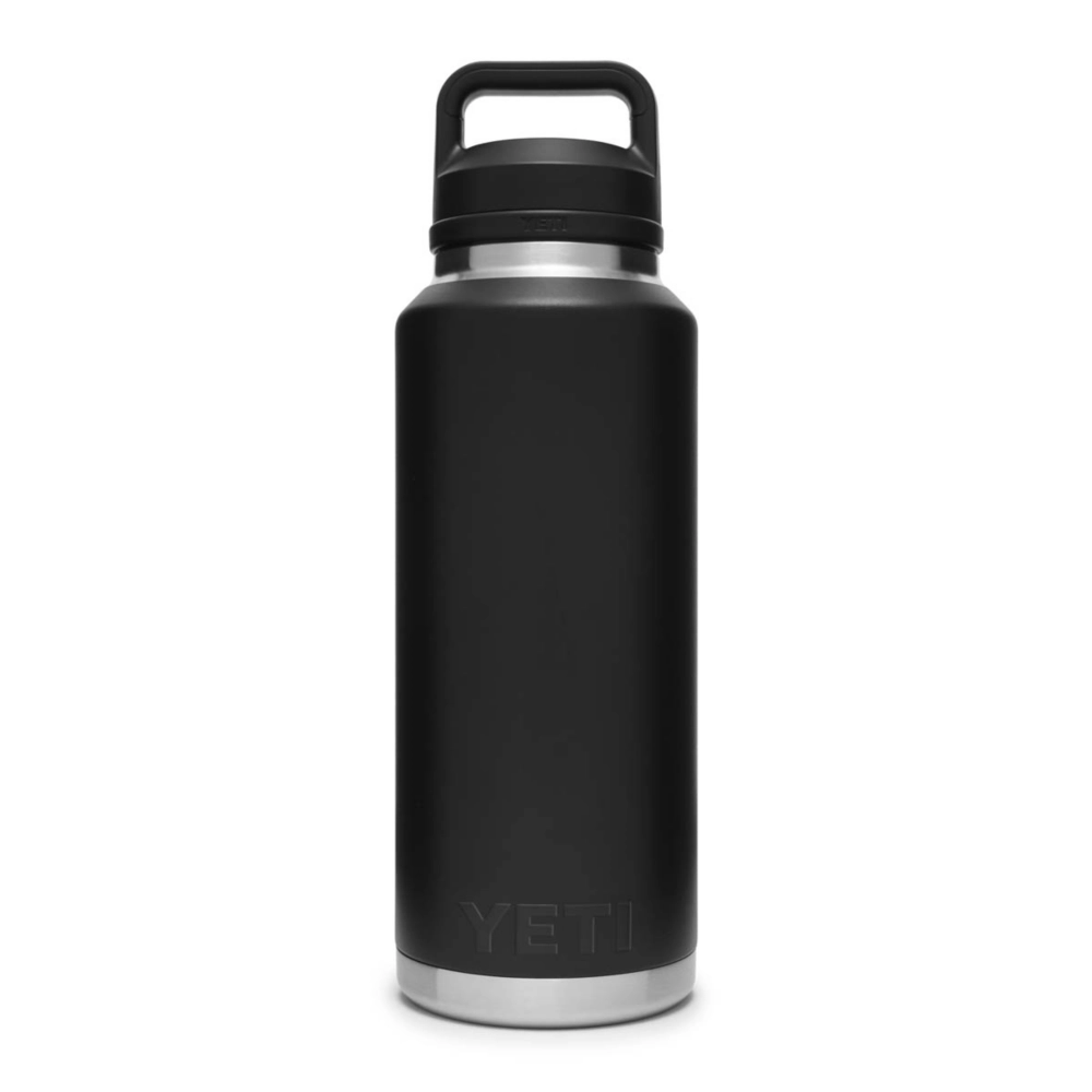 YETI Rambler 46 oz Bottle. Vacuum Insulated. Stainless Steel with Chug Cap. Black