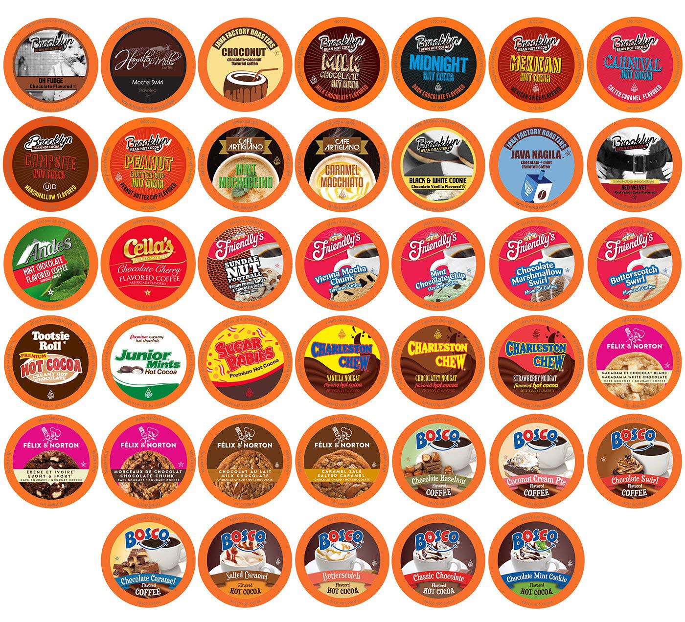 Two Rivers Coffee Hot Chocolate and Coffee Pods. Chocoholics 40 Count