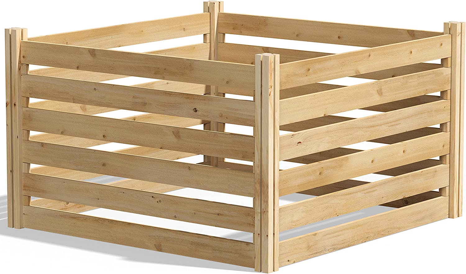 Greenes Fence Cedar Wood Composter. 48″ L x 48″ W x 31″ H / 309.17 gallons - Made in USA with North American Cedar