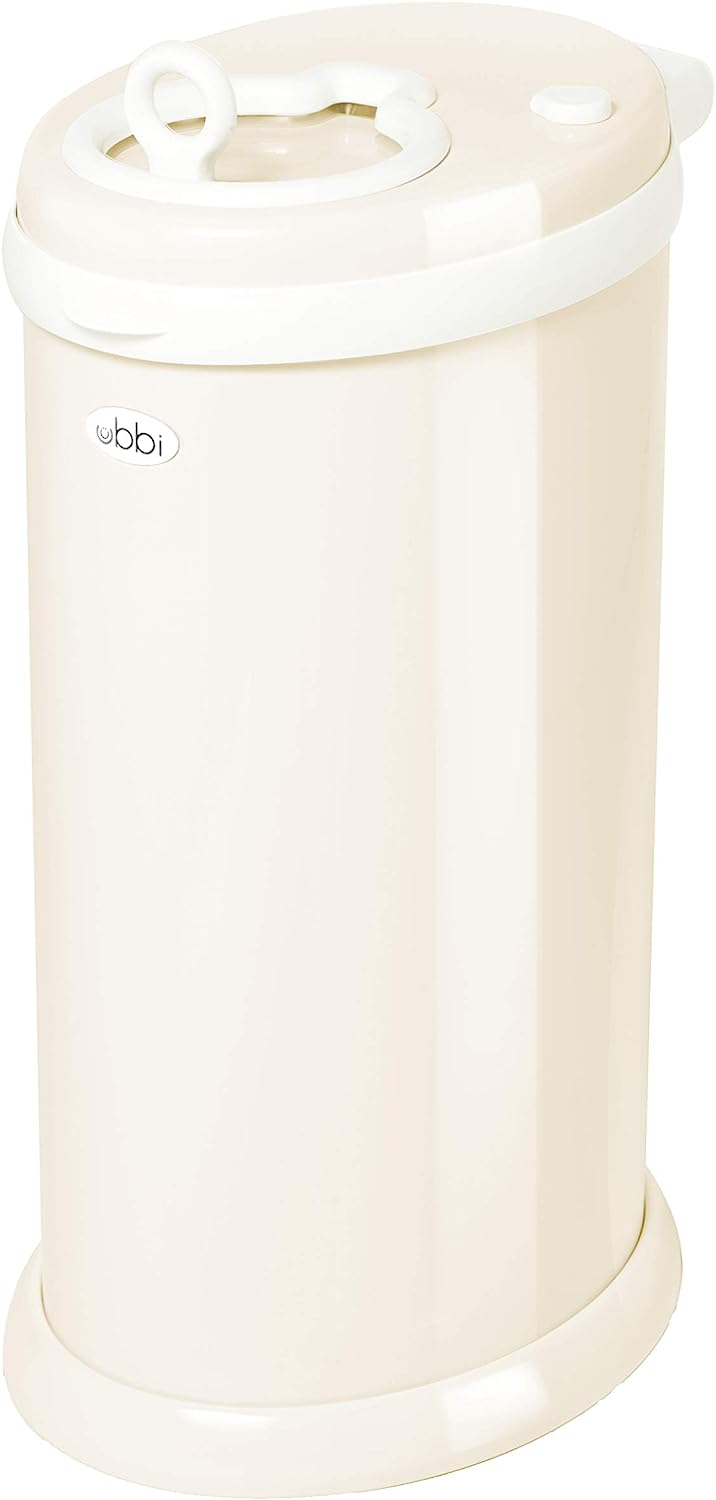 Ubbi Steel Odor Locking. No Special Bag Required Money Saving. Awards-Winning. Modern Design Registry Must-Have Diaper Pail. Ivory