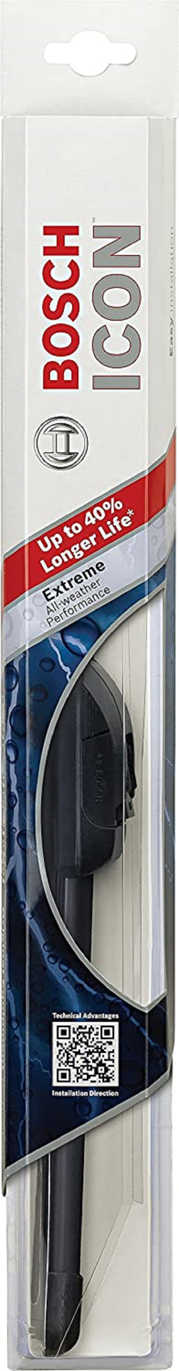 Bosch ICON 24A Wiper Blade. Up to 40% Longer Life - 24″ (Pack of 1)