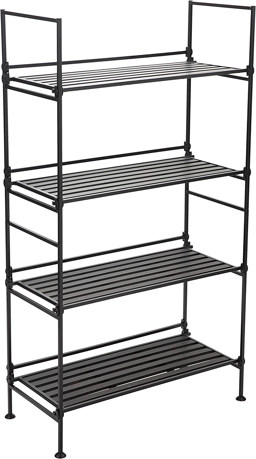 Organize It All 4 Tier Espresso Freestanding Shelf
