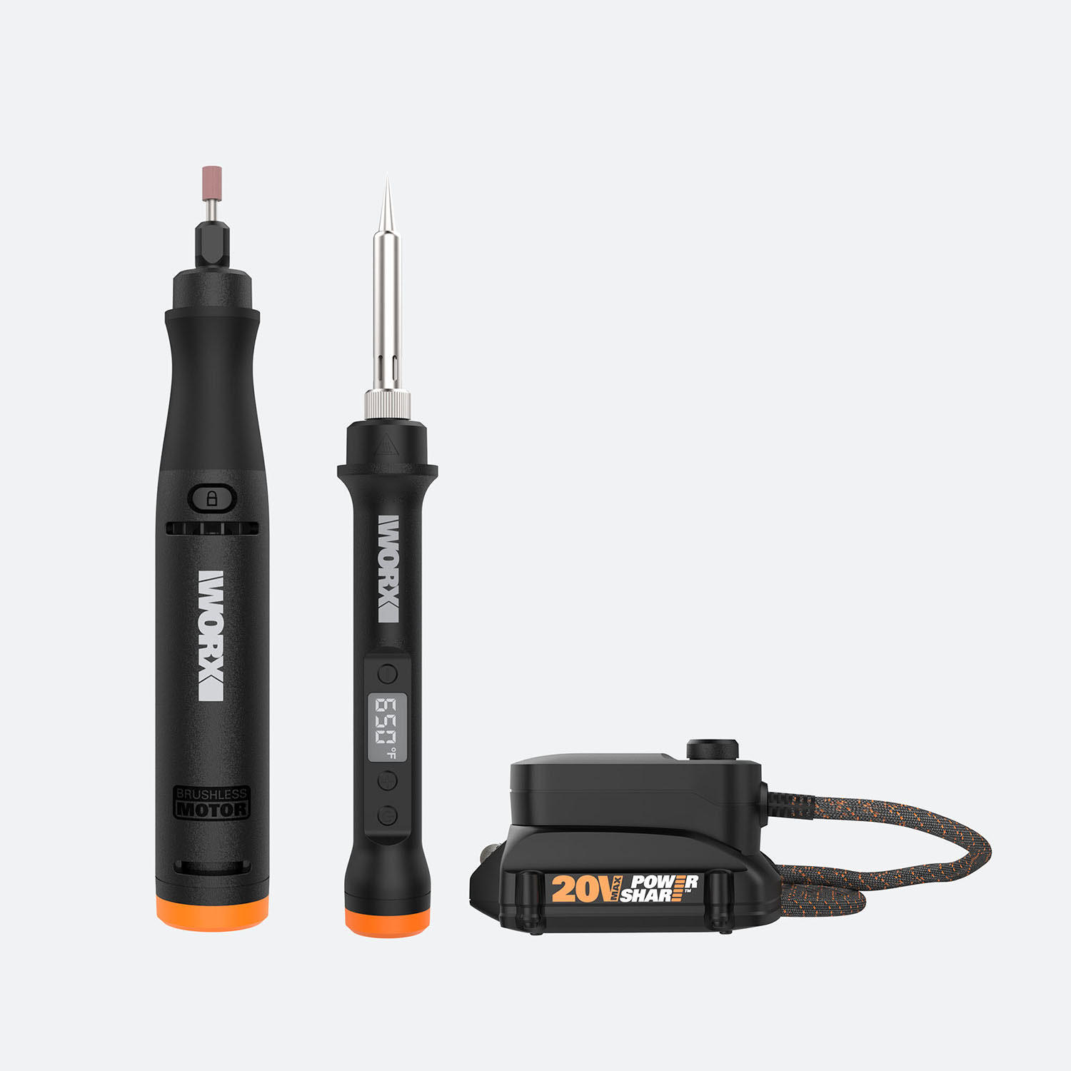 Worx 20V MAKERX Combo Kit—Rotary Tool + Wood & Metal Crafter - 54 Accessories