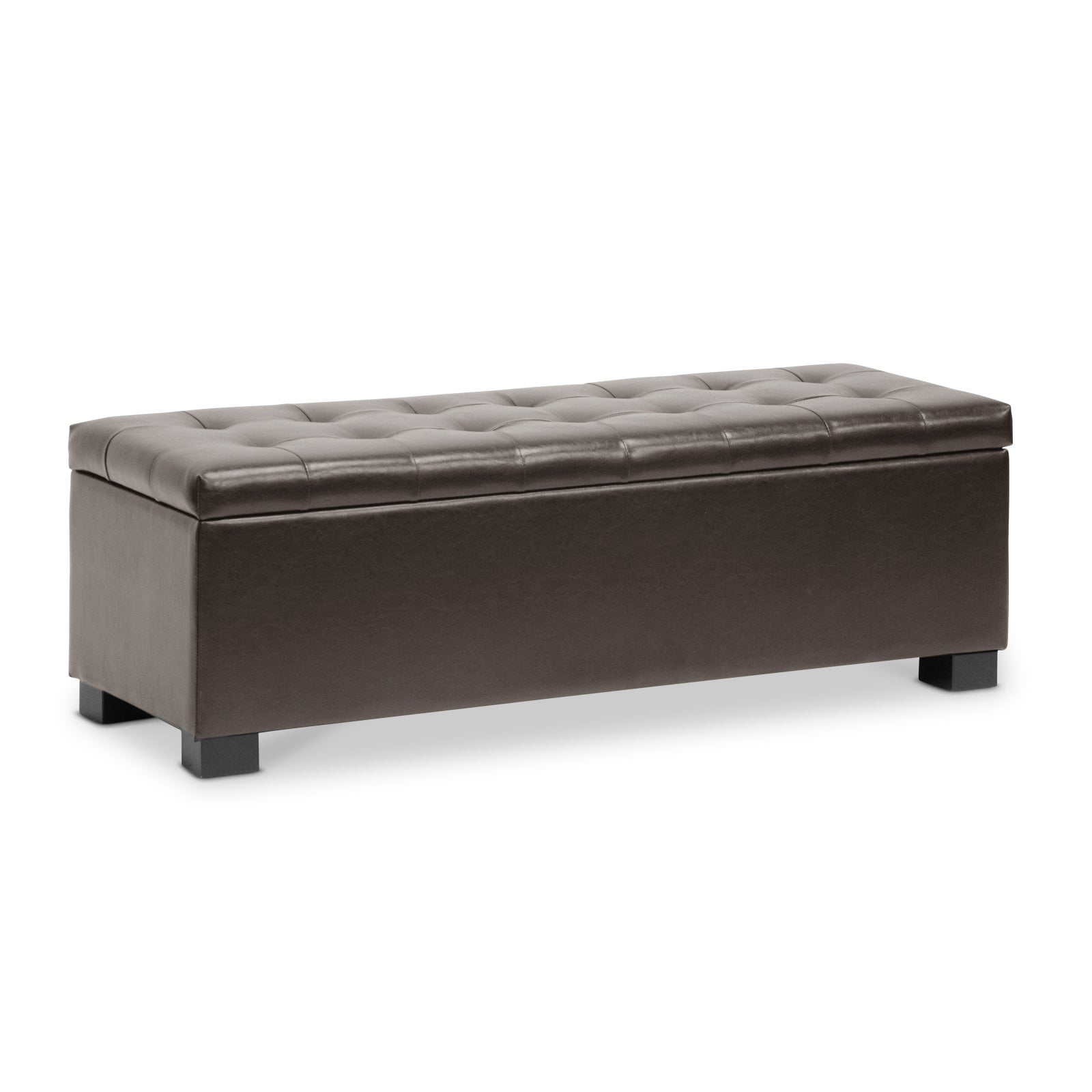 Baxton Studio Roanoke Ottoman. Brown