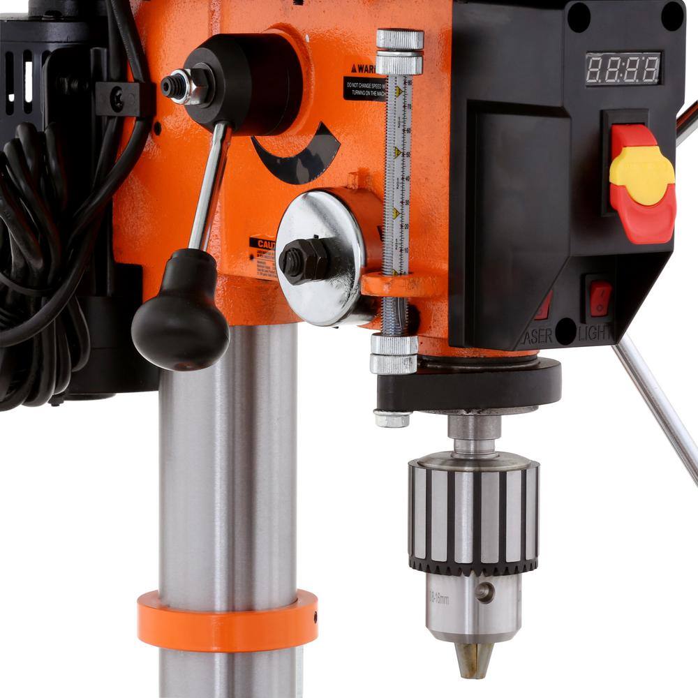 WEN 4214T 5-Amp 12 in. Variable Speed Cast Iron Benchtop Drill Press with Laser. Work Light. and 5/8 in. Chuck Capacity