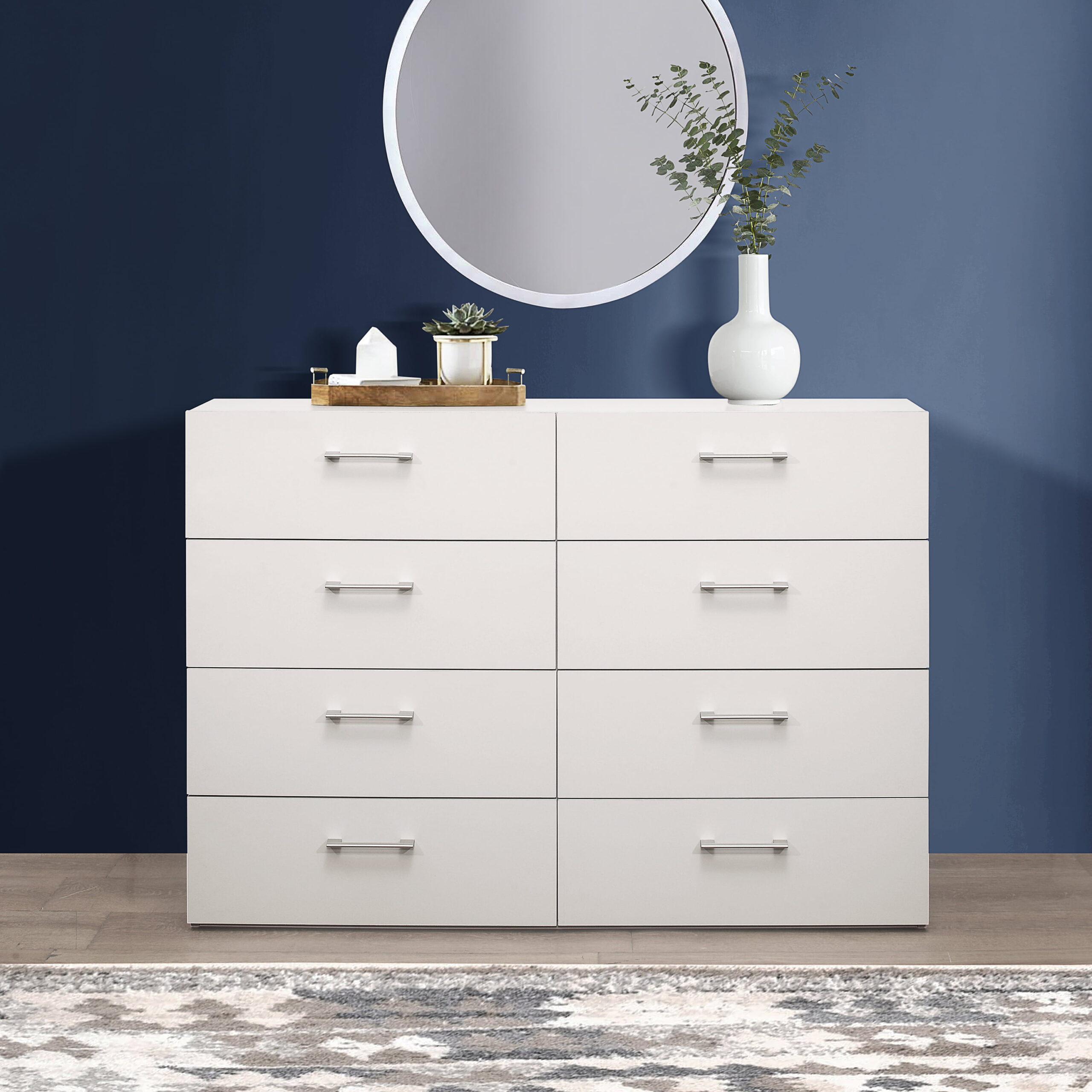Lundy 8-Drawer Dresser. White. by Hillsdale Living Essentials
