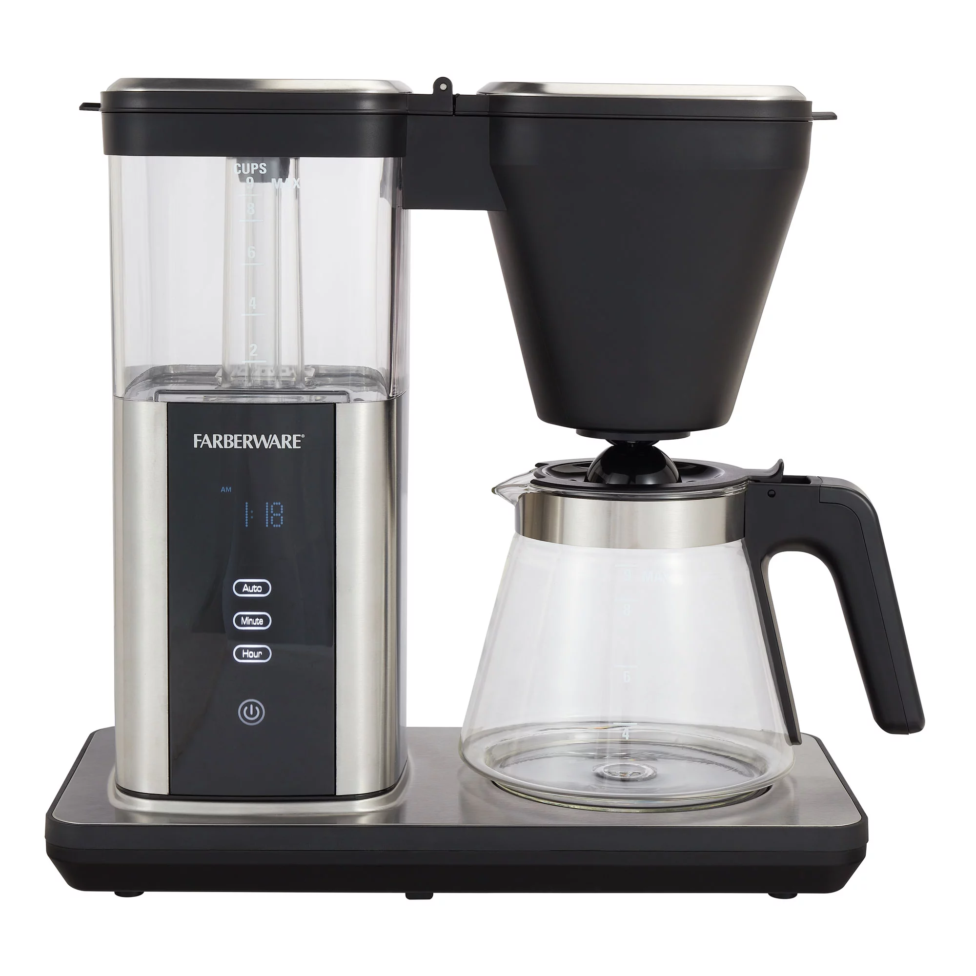Farberware 9 Cup High Temperature Drip Coffee Maker. 1.35 Liter Capacity.Black