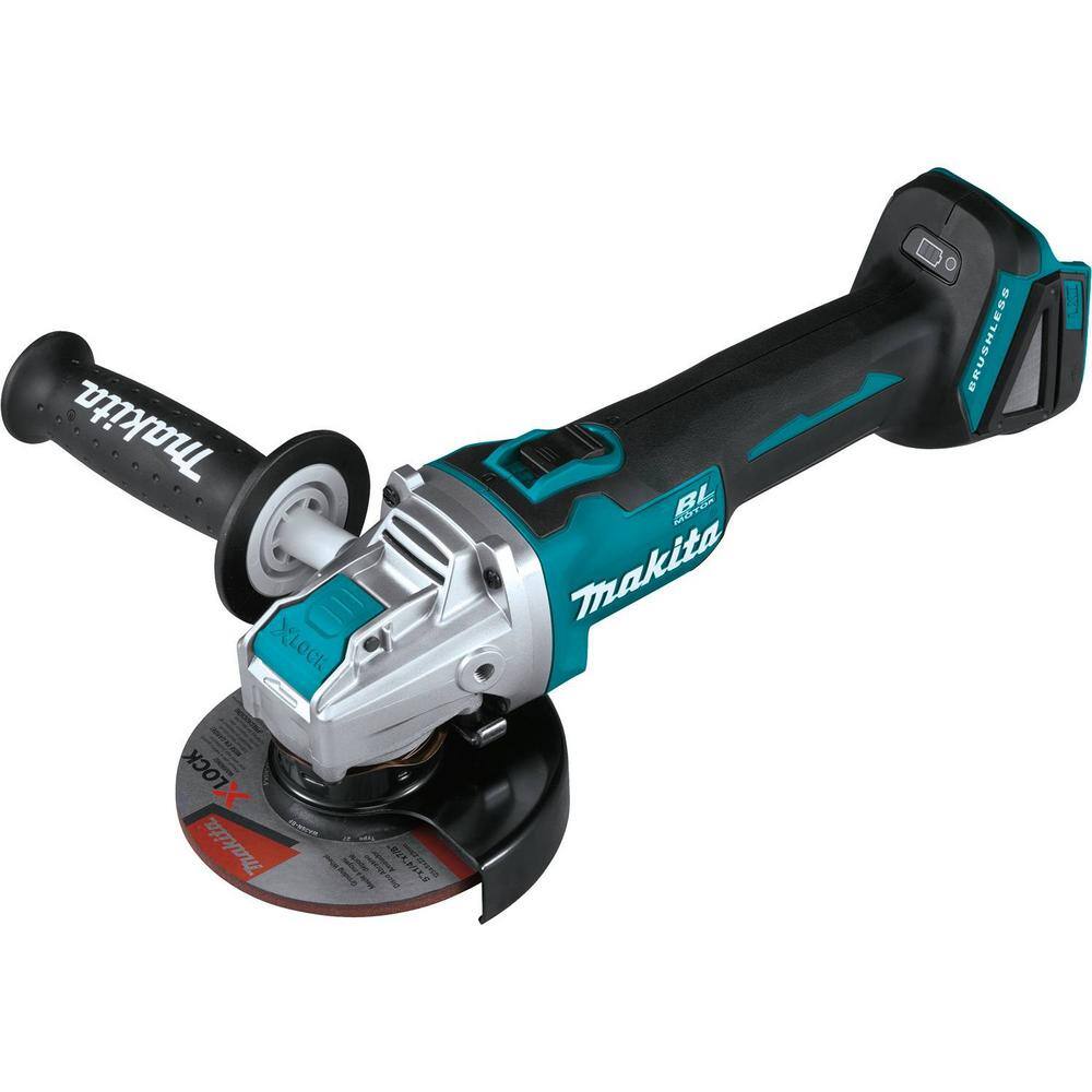 Makita XAG25Z 18V LXT Lithium-Ion Brushless Cordless 4-1/ 2 in. /5 in. X-LOCK Angle Grinder with AFT. Tool Only
