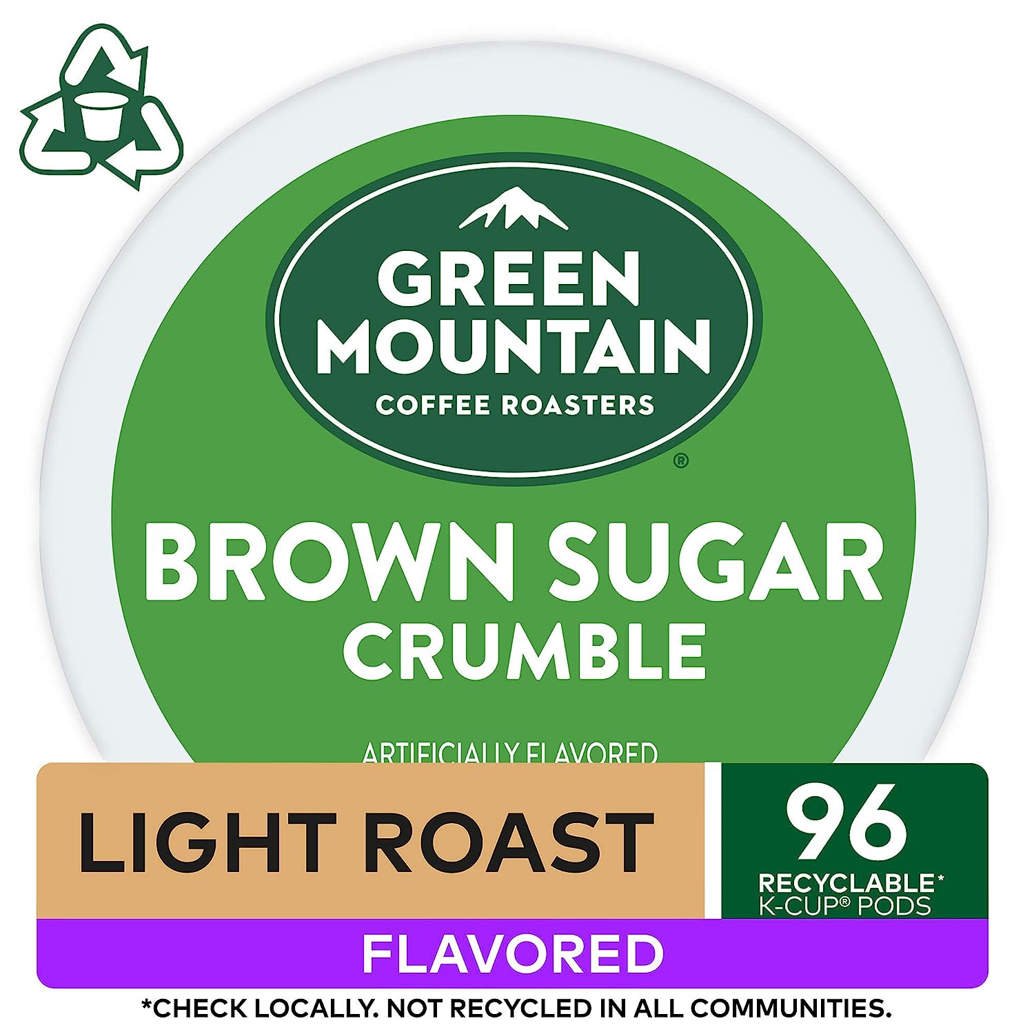 Green Mountain Coffee Brown Sugar Crumble Keurig Single-Serve K Cup Pods. Medium Roast Flavored Coffee. Brown Sugar Crumble. 24 Count (Pack of 4)
