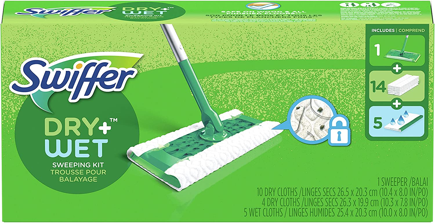 Swiffer Sweeper 2-in-1. Dry and Wet Multi Surface Floor Cleaner. 20 Piece Set
