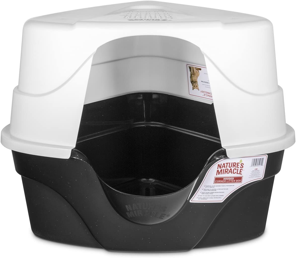 Nature-s Miracle Just For Cats Advanced Hooded Corner Cat Litter Box