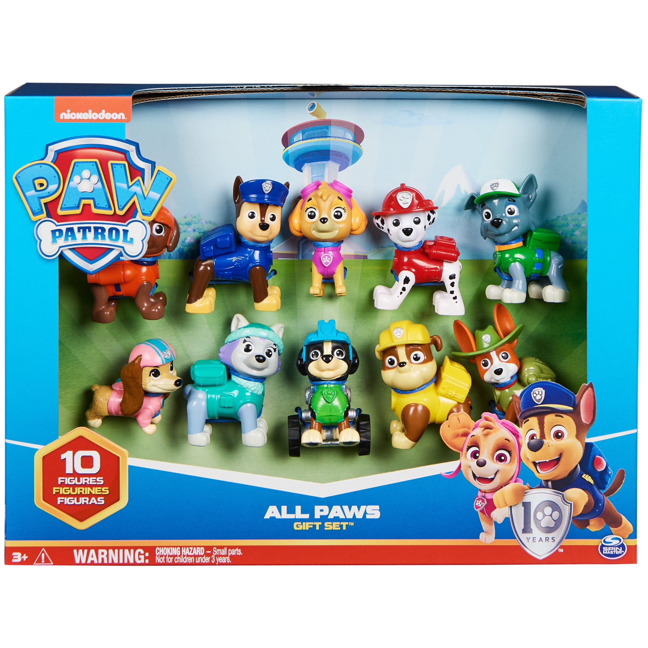 PAW Patrol. 10th Anniversary. All Paws On Deck 10 Collectible Toy Figures Gift Pack