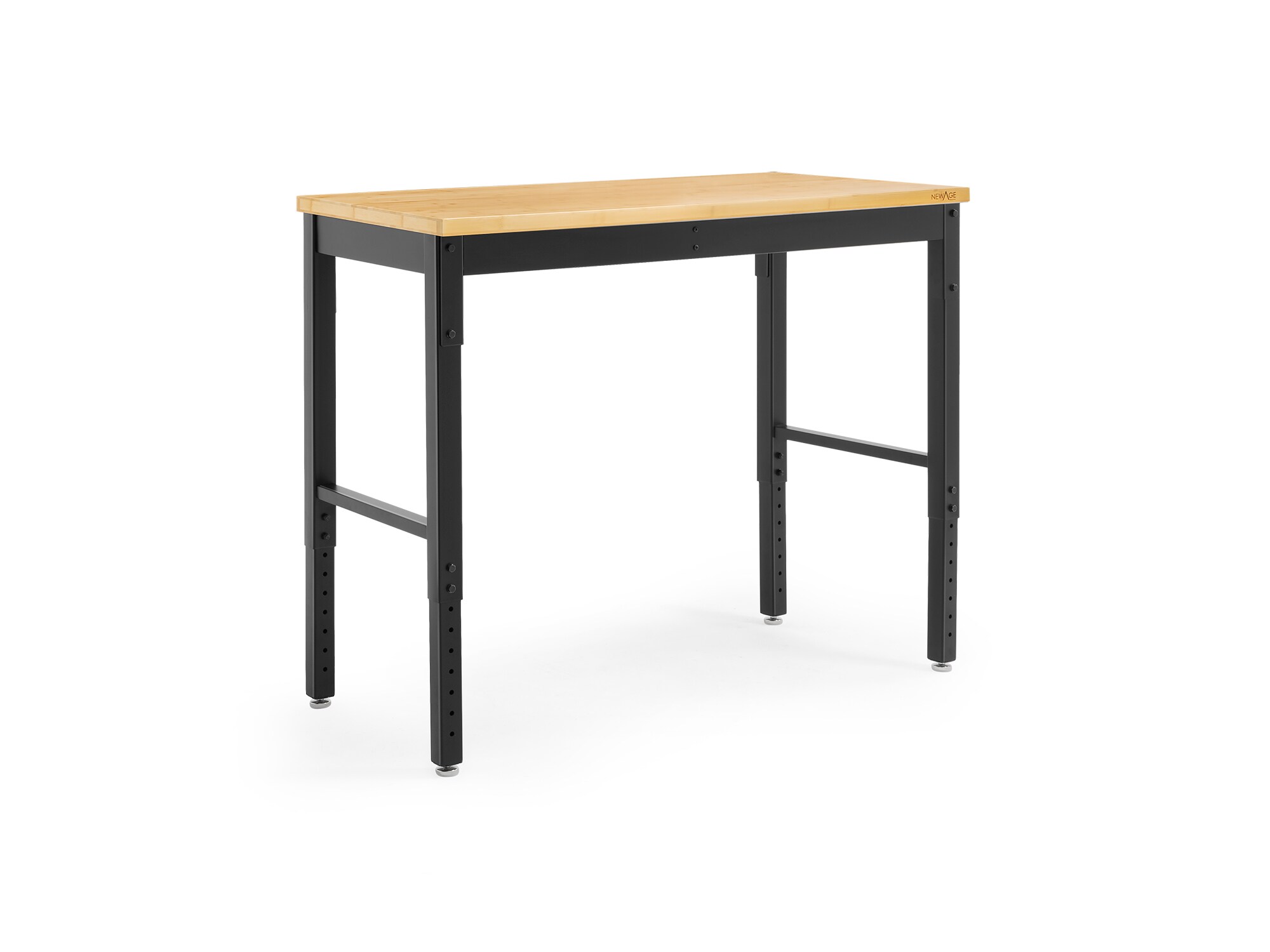 NewAge Products 48-in W x 43-in H Black Bamboo Adjustable Height Work Bench