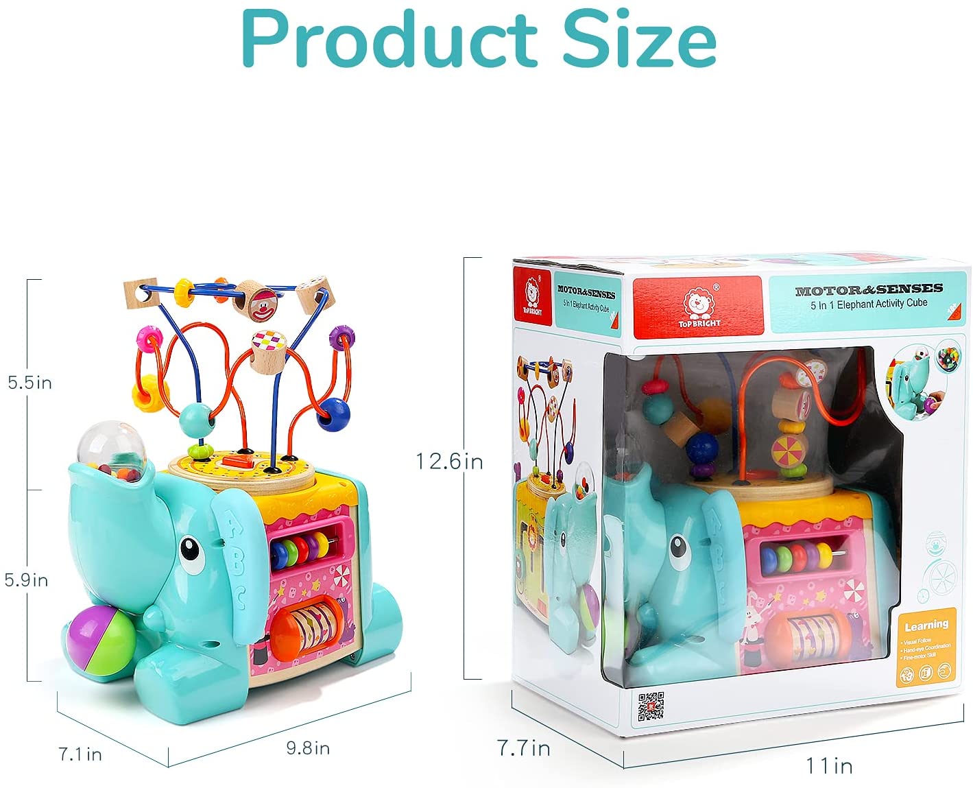 TOP BRIGHT Activity Cube Toys for 1 Year Old