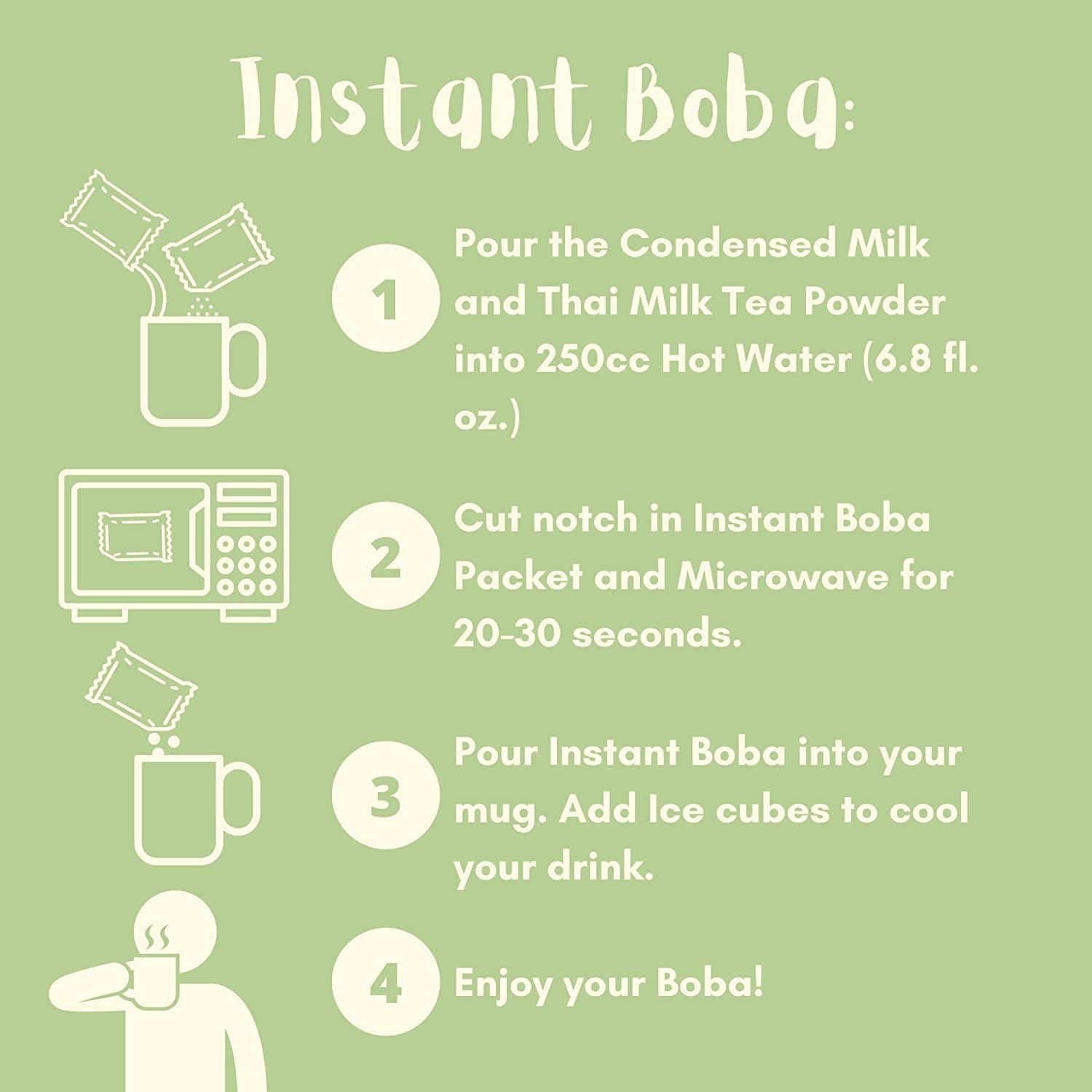 Flavfar Thai Milk Tea with Instant Tapioca Pearls - Authentic Thai Milk Bubble Tea Kit with Low Calorie. Brown Sugar Boba & Sweetened Condensed Milk - All Natural & Made in Taiwan - 5 Pack (Thai Milk Tea)