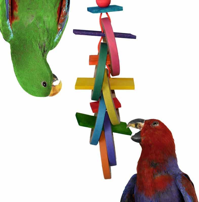 Super Bird Creations SB625 Olympic Rings Bird Toy. Large Bird Size. 15 x 4 x 4