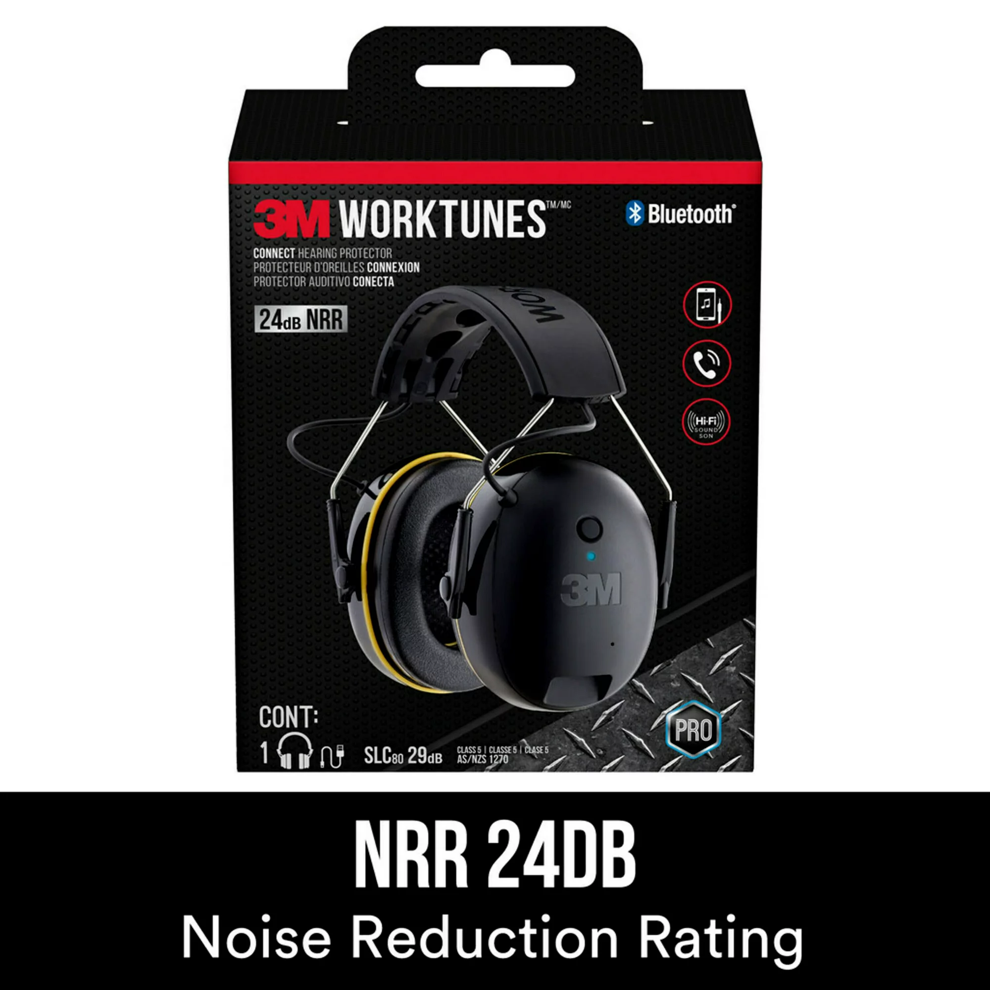 3M 90543H1-DC-PS WorkTunes Connect Hearing Protector. Bluetooth Technology