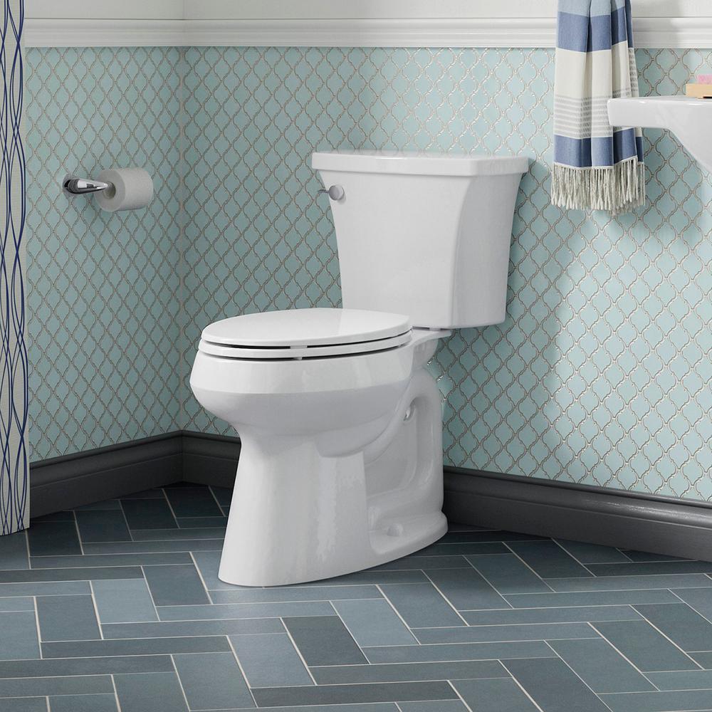 KOHLER Highline Arc The Complete Solution 2-piece 1.28 GPF Single Flush Elongated Toilet in White (Slow-Close Seat Included)