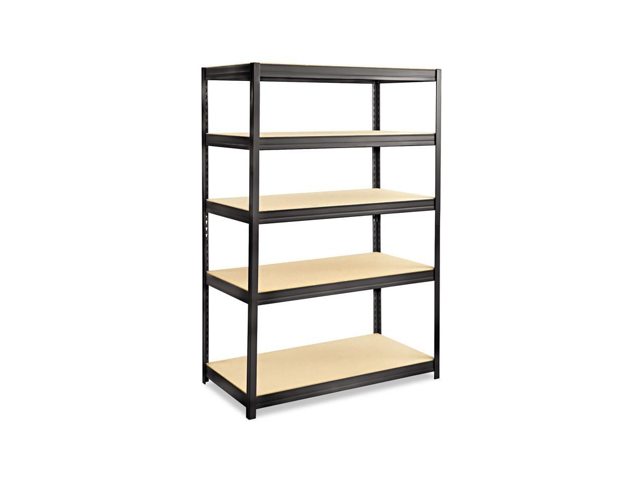 Safco Boltless Steel/particleboard Shelving. Five-Shelf. 48w X 18d X 72h. Black