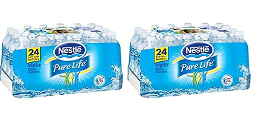 Pure Life bxxaHw Bottled Purified Water. 16.9 oz. Bottles. 24 Count (Pack of 2)