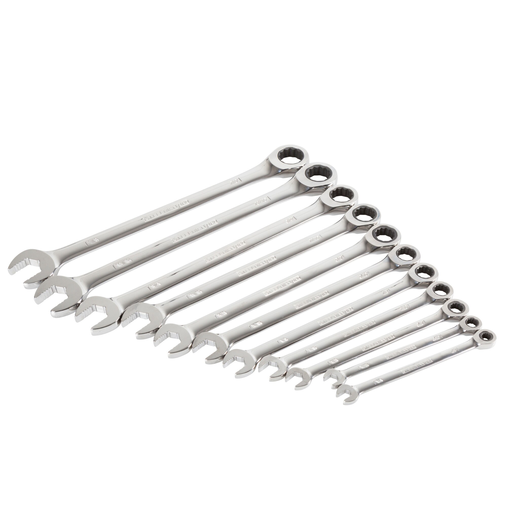 STEELMAN PRO 11-Piece Set Spline Standard (SAE) Ratchet Wrench