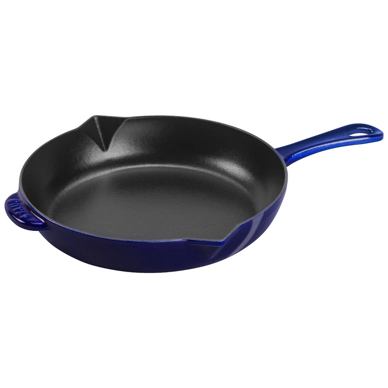 Staub 1222691 Cast Iron 10-inch Fry Pan - Dark Blue. Made in France