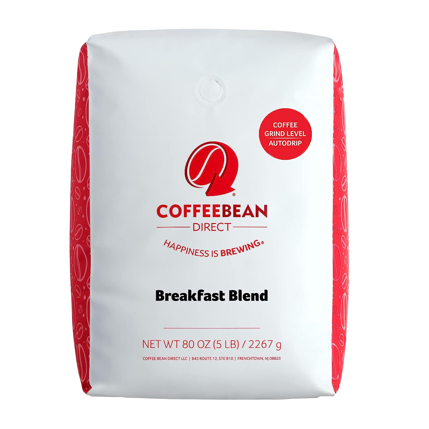 Coffee Bean Direct Breakfast Blend. Ground Coffee. 5-Pound Bag