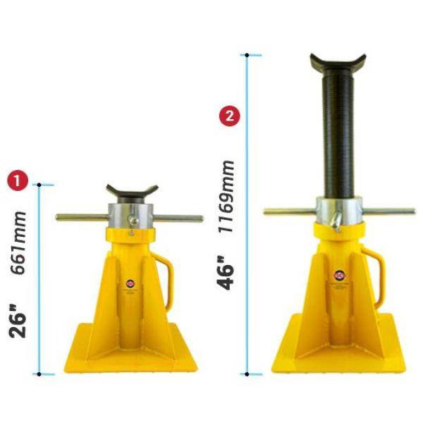 ESCO 10803 20-Ton Heavy-Duty Screw Style Jack Stand (Tall)