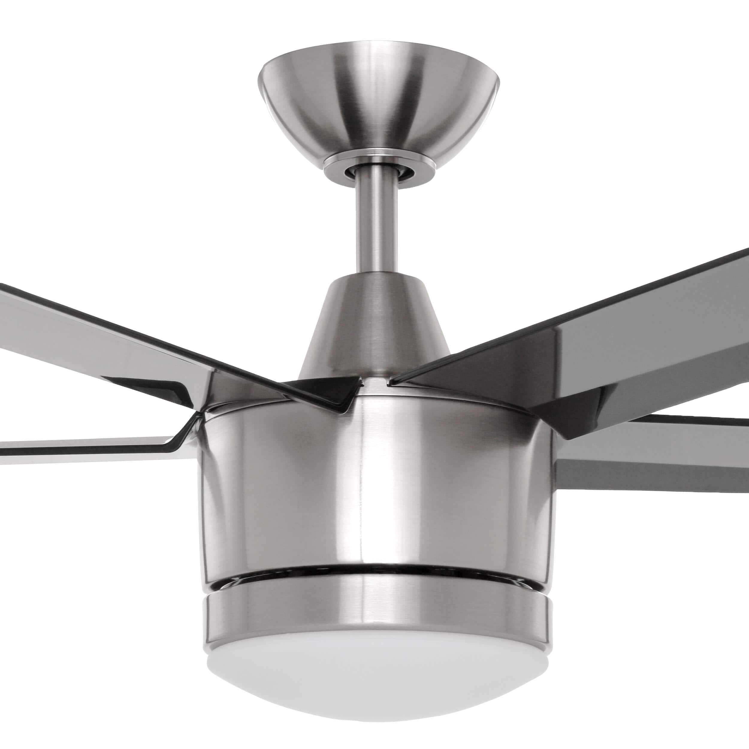 Home Decorators Collection SW1422BN Merwry 52 in. Integrated LED Indoor Brushed Nickel Ceiling Fan with Light Kit and Remote Control
