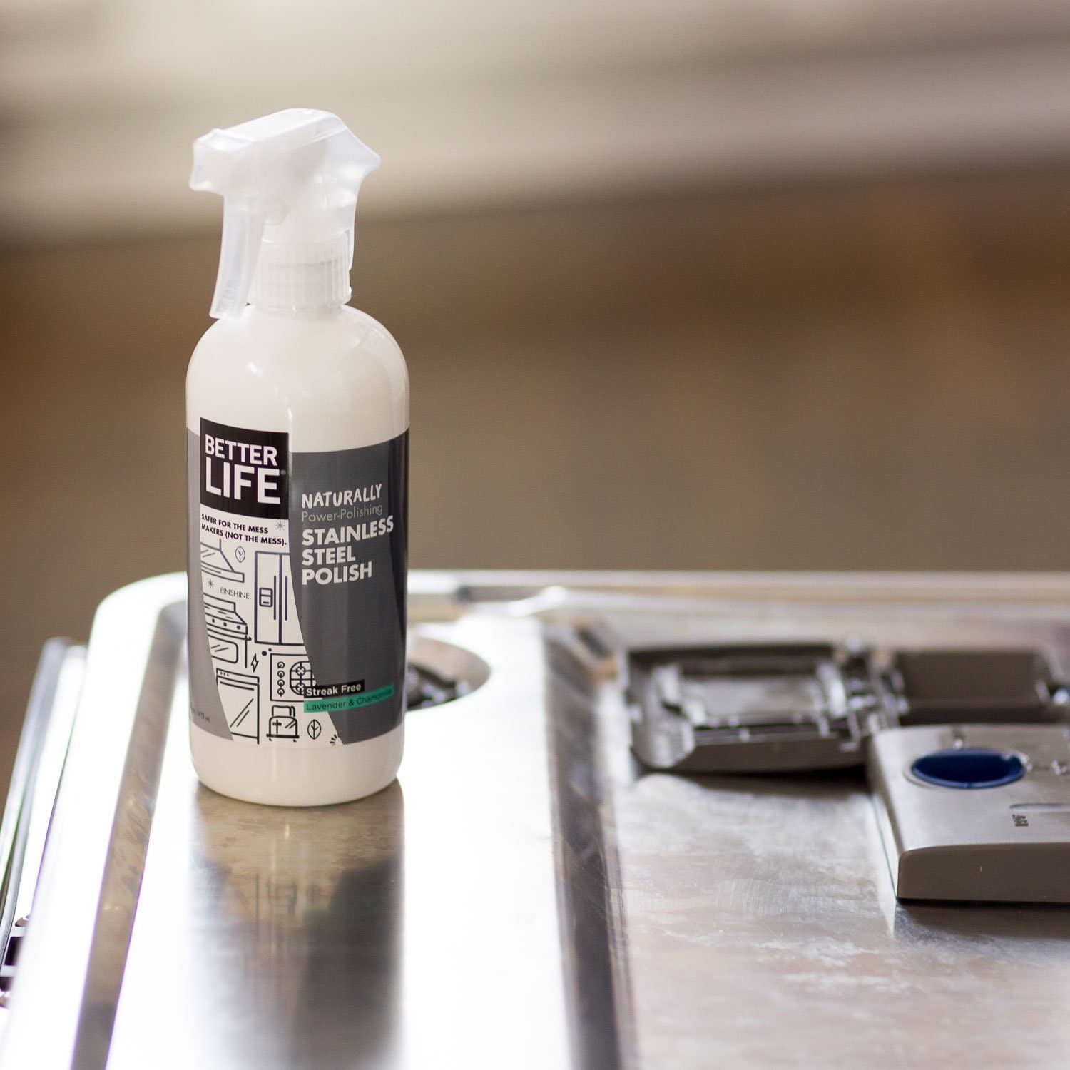 Better Life Natural Streak Free Stainless Steel Polish. Lavender and Chamomile. 16 Oz 2 Pack