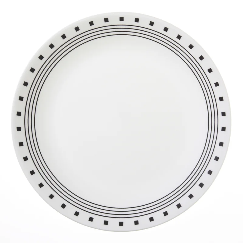 Corelle 1074212 Livingware 10-1/4-Inch Dinner Plate. City Block (Set of 6)