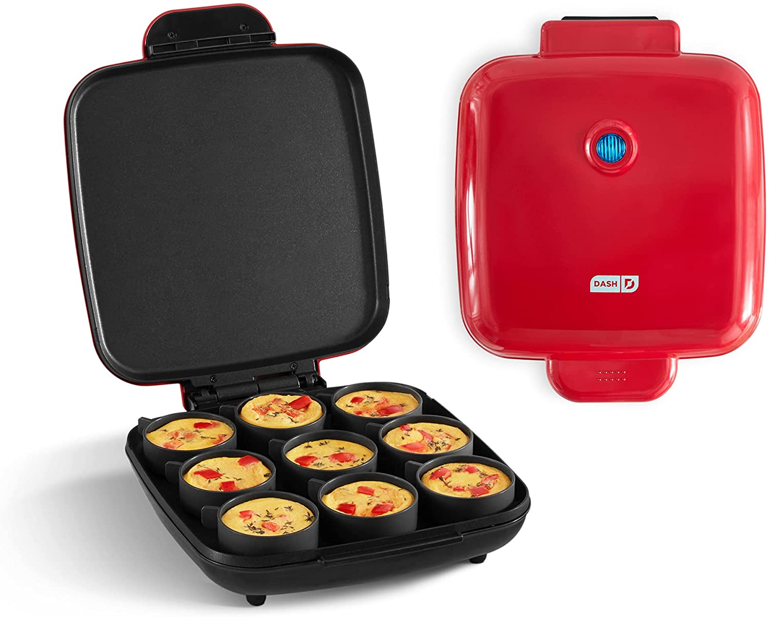 Dash Sous Vide Style Family Size Egg Bite Maker. 9 Egg Bites - Red