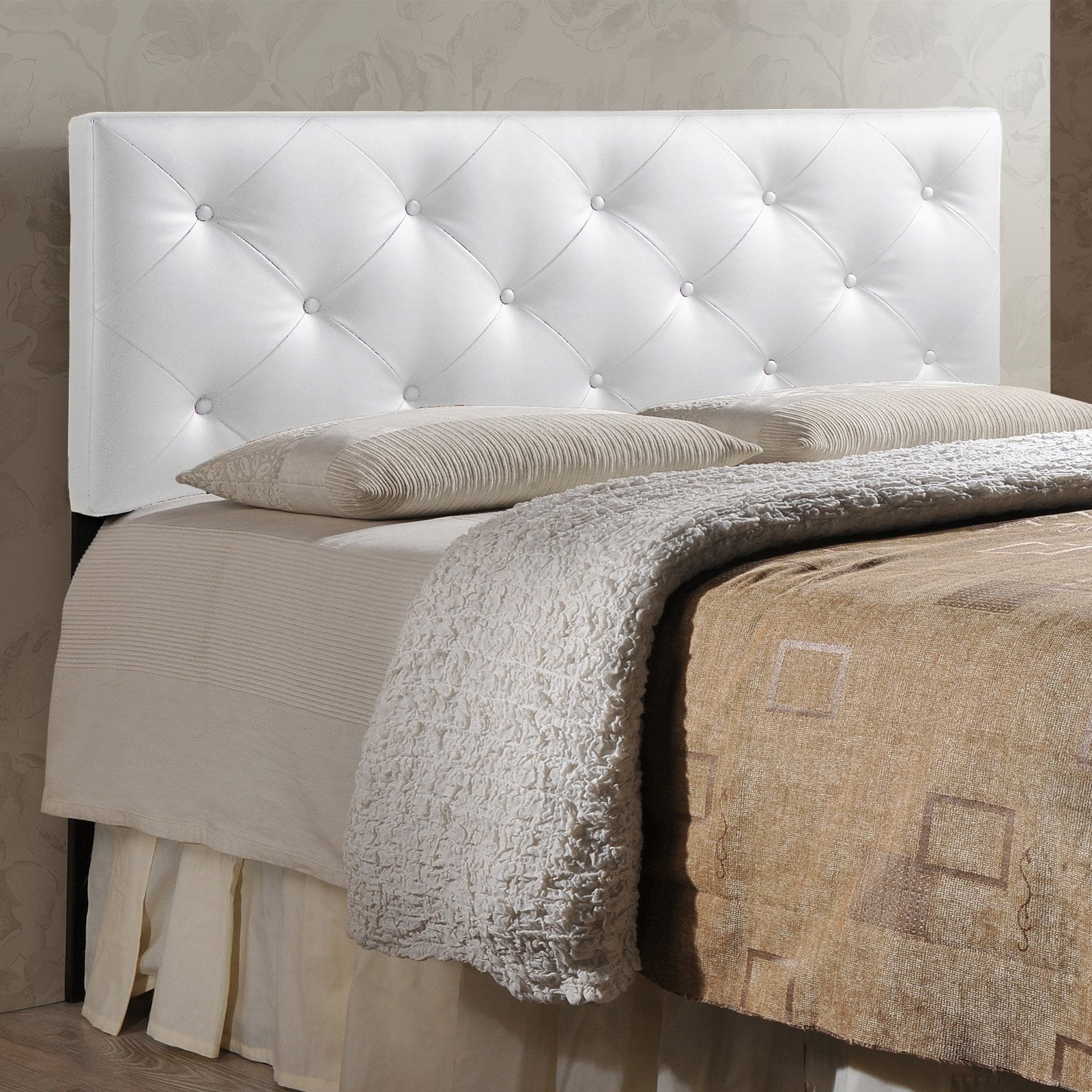 Baxton Studio Baltimore Upholstered Headboard. Queen. White