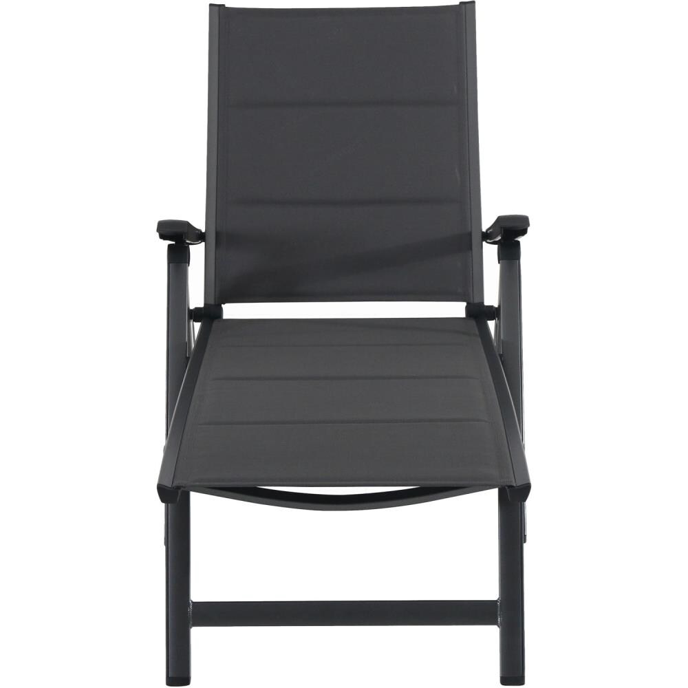 Hanover Regis Gray Metal Frame Stationary Chaise Lounge Chair(s) with Gray Sling Seat