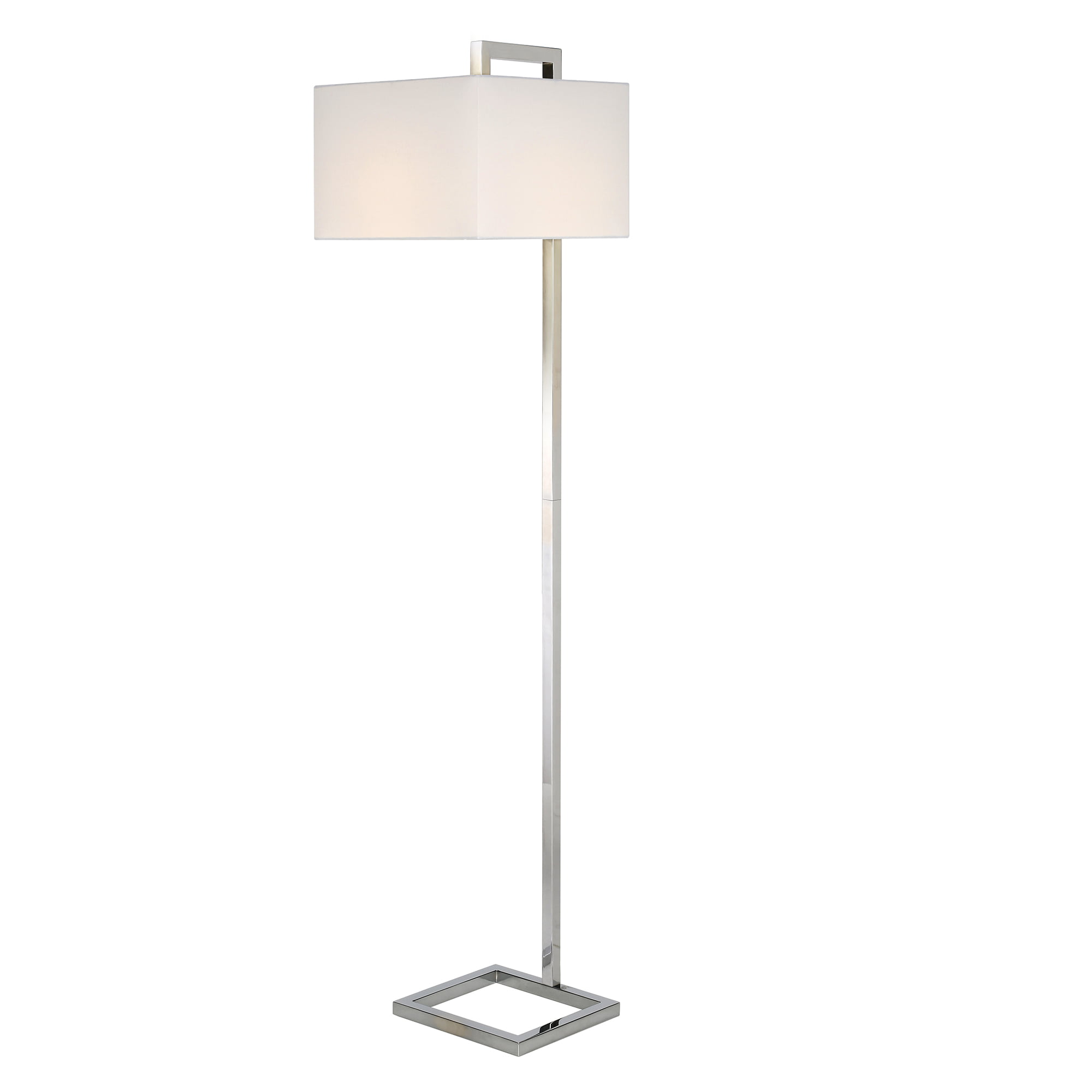 Evelyn&Zoe Modern Metal Floor Lamp with Square Shade
