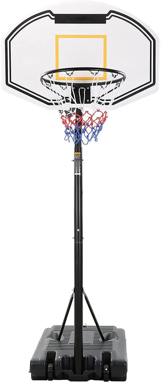 Marnur Portable Basketball Goal Basketball Hoop 35 Inch Outdoor Basketball Hoops Backboard with 7 ft-8.5ft Adjustable & Removable Wheels Indoor Basketball System Game Play