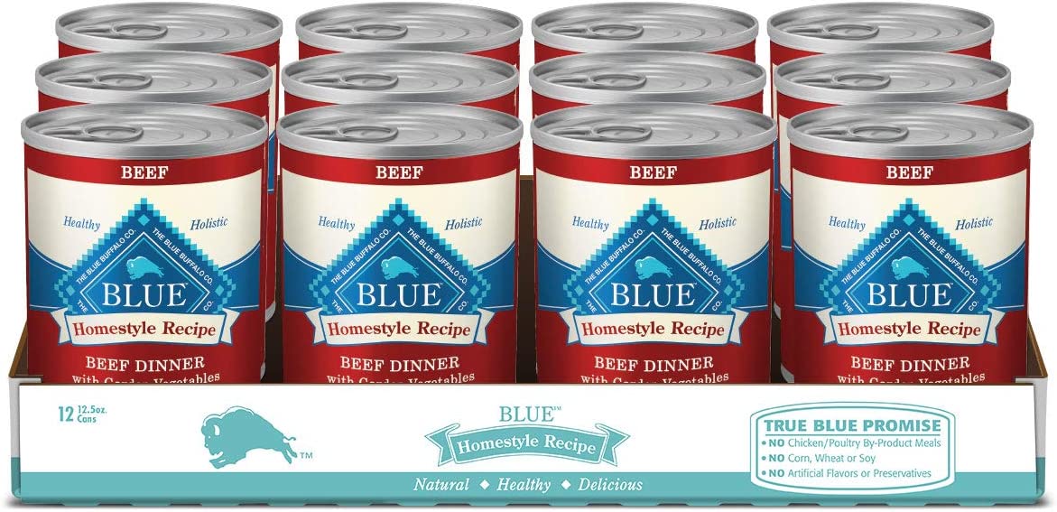 Blue Buffalo Blue Homestyle Recipe Beef Dinner with Garden Vegetables Wet Dog Food. 12.5 oz.. Case of 12